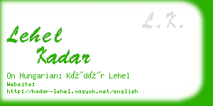 lehel kadar business card
